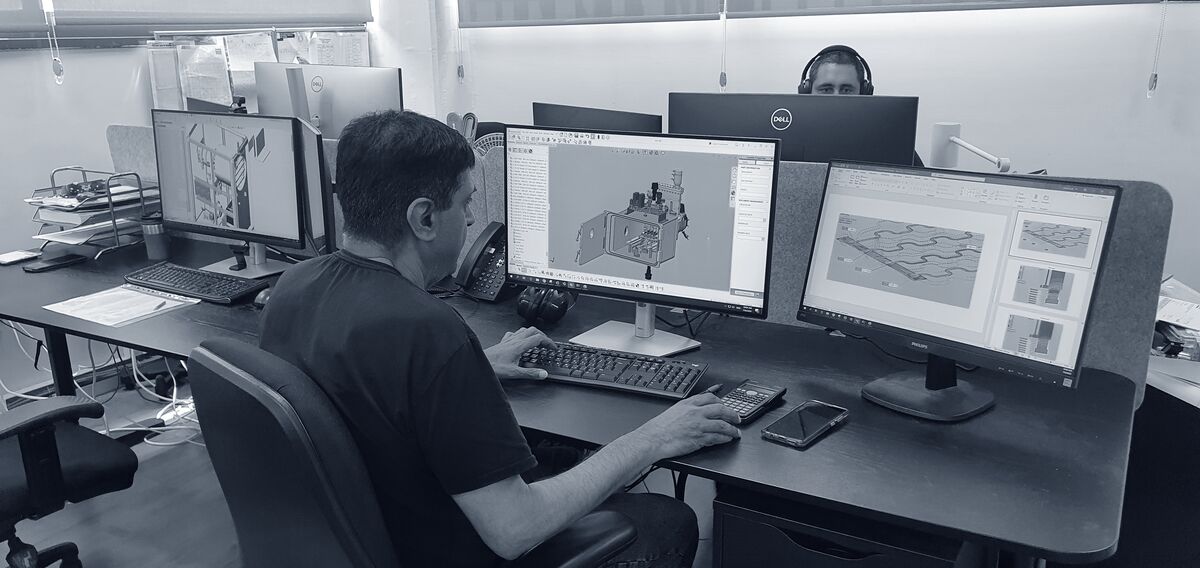 Engineer at CAD workstation